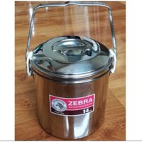 Camen Inox Zebra Thái Lan Ngăn Rưỡi Khóa Gài  14cm-151614