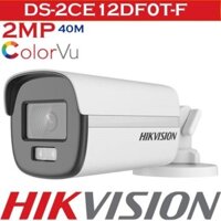 Camera 2MP Hikvision TVIAHDCVICVBS DS-2CE12DF0T-F  COLORVU - CÓ MÀU 2424 Hỗ trợ đèn trợ sáng 40m - Hàng Chính Hãng