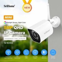 Camera 5MP siêu nét wifi Srihome có màu ban đêm - đàm thoại 2 chiều SH034 Tặng thẻ 64G hàng nhập khẩu - Camera không thẻ