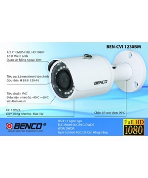 Camera Benco FULL HD BEN-CVI 1230BM