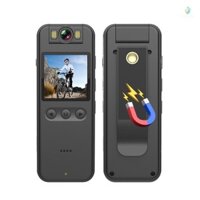 Camera Body 2K có ghi âm và Video Camera Body Cam có thể đeo được Máy quay WiFi với 180° Ống kính xoay Kẹp lưng từ tính Giá đỡ xe đạp để giao hàng thực thi pháp luật Persona