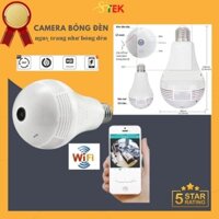 Camera Bòng Đèn IP VR 360 Độ Quay Phim Siêu Nét Và Quay Phim Ban Đêm