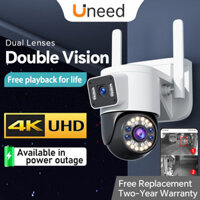 Camera CCTV ngoài trời 360 4K ống kính kép WIFI không dây quan sát ban đêm kết nối camera an ninh thông minh