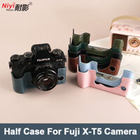 Camera Da PU Đế Máy Ảnh Fujifilm X-T5 XT50 Fuji XT5 XT30 XT30 II Da Đế Bảo Vệ Túi Nhỏ Chống Rơi Bền