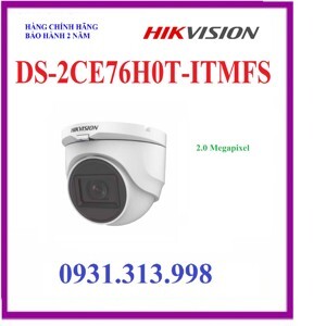 Camera Dome HD-TVI Hikvision DS-2CE76H0T-ITMFS - 5MP