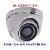 CAMERA DOME HD-TVI HIKVISION DS-2CE56F1T-ITM 3.0MP SMART IR 20M