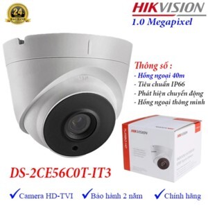 Camera Dome HDTVI Hikvision DS-2CE56C0T-IT3