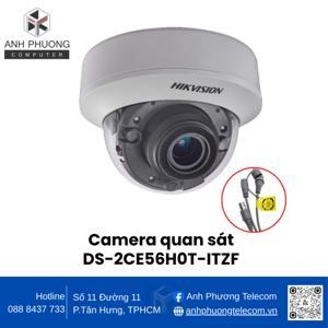 Camera Dome HDTVI Hikvision DS-2CE56H0T-ITZF - 5MP