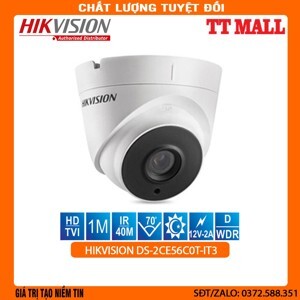 Camera Dome HDTVI Hikvision DS-2CE56C0T-IT3