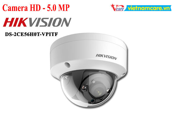 Camera Dome HDTVI Hikvision DS-2CE56H0T-VPITF - 5MP