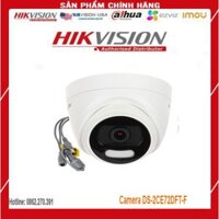 Camera DS-2CE72DFT-F Hikvision ngoài trời 2MP - có màu 24/24 (ColorVu) -Hỗ trợ đèn trợ sáng 20m