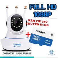 Camera Full HD 1080P Yoosee 3 râu 2.0 - kèm thẻ nhớ 32GB