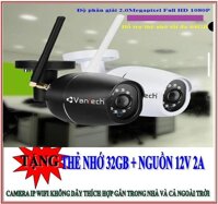 Camera FULL HD 2.0MP Vantech VP-6600C IP WIFI Không dây ( Tặng kèm Nguồn 2A + Thẻ nhớ 32GB )