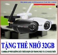 Camera FULL HD 2.0MP Vantech VP-6600C IP WIFI Không dây ( Tặng kèm Nguồn 2A + Thẻ Nhớ 32GB)