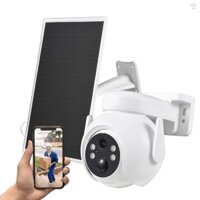 Camera giám sát không dây chạy bằng năng lượng mặt trời Camera WiFi thông minh gắn tường 3MP IP66 Màu chống nước Tầm nhìn ban đêm Âm thanh hai chiều Phát hiện chuyển động Camera an ninh không dây PTZ cho gia đình Offic