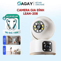 Camera giám sát không dây màn hình kép 360 độ, camera mini kết nối điện thoại di động từ xa tầm nhìn ban đêm HD
