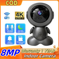 Camera giám sát trong nhà WiFi không dây 8MP Tầm nhìn ban đêm PTZ Bảo vệ an ninh bằng giọng nói hai chiều Nhà thông minh Webcam Robot Camera