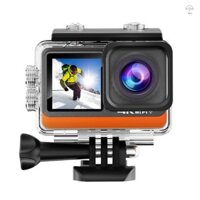 Camera hành động 4K Ultra HD 24MP Chống nước chống rung với màn hình điều khiển cảm ứng 2.0in Màn hình kép 170°Hỗ trợ góc rộng Phát trực tiếp với bộ lọc UV Bộ điều hợp vỏ chống nước