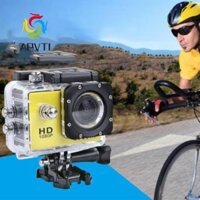 Camera hành động APVTI, Máy quay phim chống nước dưới nước Mini Full HD 1080P, Web Cam Ultra Ghi Video Màn hình 2.0 inch Camera thể thao lặn ngoài trời