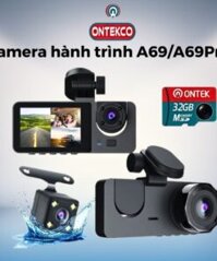 Camera Hành Trình A68 – 3 Ống Kính Ghi Hình Trước Sau Và Trong Xe