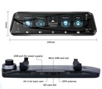 CAMERA HÀNH TRÌNH ANDROID THÔNG MINH GƯƠNG A10-S CARCAM 4G LTE GPS WIFI