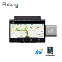 Camera hành trình Android Phisung K11/C3/J11 cắm sim 4G/Wifi/GPS dẫn đường tích hợp cam lùi giám sát từ xa