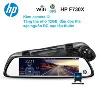 Camera hành trình cao cấp HP F730X, camera lùi, WiFi GPS, cảnh báo làn đường, tặng thẻ nhớ 32G, đầu đọc thẻ, tẩu...