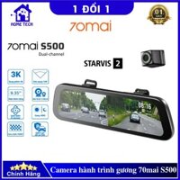 Camera hành trình gương 70mai S500 tích hợp cam lùi, màn hình cảm ứng 9.35inch, 3K HDR góc quay rộng 138° - Chính hãng