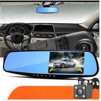 Camera hành trình gương chiếu hậu (4.3inch) full HD, Kèm camera lùi