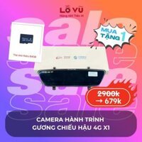 Camera hành trình - gương chiếu hậu 4G X1