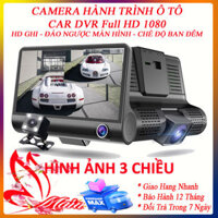 Camera hành trình kép dành cho xe ô tô  Dashcam màn hình 4 inch FULL HD Cam hành trình OTO 3 mắt bảo vệ toàn diện Camera hành trình thông minh bảo vệ xế yêu của bạn 24H- Camera hành trình mini-Camera hành trình