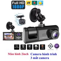 Camera hành trình, loại 3 mắt camera, ghi hình trước, trong xe và sau xe. phù hợp với xe dịch vụ, xe taxi