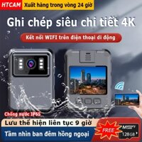 Camera hành trình mini 4K WIFI quay đêm camera hành trình xe đạp xe máy Wearable Body Sport Camera Chống nước chống bụi