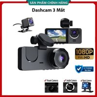 Camera Hành trình ô tô 3 mắt, FULL HD 1080P, Góc nhìn rộng - Dashcam kèm đủ phụ kiện lắp đặt