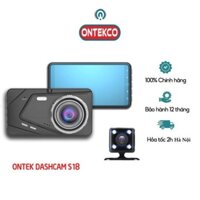 Camera hành trình ô tô chính hãng ONTEKCO Việt Nam model S18 màn hình 4 inh, mặt kính chuẩn Full HD