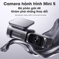 Camera Hành Trình Ô Tô DDPai Dash Cam Mini 5 Độ Phân Giải 4K Tích Hợp GPS Bộ Nhớ eMMC 64GB BH Chính Hãng 18 Tháng
