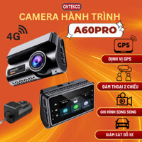 Camera hành trình ô tô ONTEKCO A60 Pro 4G lắp sim, định vị GPS, giám sát từ xa, nghe gọi 2 chiều