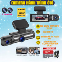 Camera hành trình ô tô trang bị 2 camera trước sau, Cam hành trình xe hơi wifi cảm biến va chạm