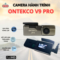Camera hành trình oto ONTEKCO V9Pro tiếng Việt chuẩn, Full HD, kết nối màn hình Android, điện thoại, bảo hành 12 tháng