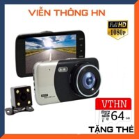 Camera hành trình oto wdr x600 full hd 1080p - Camera giám sát xe ô tô xe hơi - bộ 2 cam trước và sau - tặng thẻ 64gb