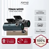 Camera hành trình oto xiaomi 70mai m300 - phiên bản Quốc Tế - độ nét cao - độ phân giải 1296P - bảo hành 12tháng