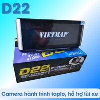 Camera hành trình taplo Vietmap D22 hỗ trợ lùi xe, ghi hình trước-sau
