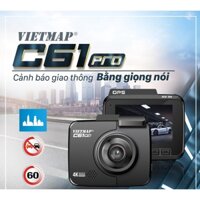 Camera hành trình Vietmap C61 Pro Ultra 4K. Tích hợp sẵn WIFI, GPS, cảnh báo biển báo giao thông