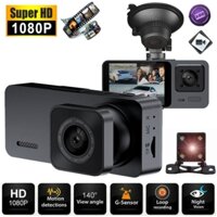 Camera Hành Trình Xe Hơi 1080P 3 mắt S10 – BH điện tử 6 tháng