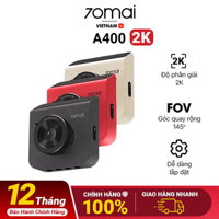 Camera hành trình xe hơi  Xiaomi 70mai Dash Cam A400 Hỗ trợ chức năng nhìn ban đêm độ phân giải 2K 1440P HD bản quốc tế Công Nghệ ADAS bảo hành 12 tháng