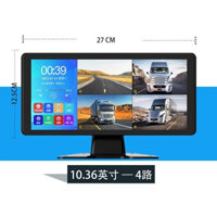 Camera hành trình xe tải 360 Độ 4 kênh AHD1080P màn hình 10.36 inch Mp5 nghe nhạc và xem phim