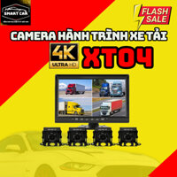 CAMERA HÀNH TRÌNH XE TẢI SMARTCAR XT04, Màn hình 7inch, 4 mắt camera ghi hình 4K đồng thời chống nước và có hồng ngoại