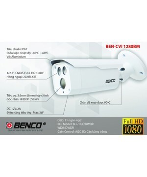 Camera HD-CVI Benco BEN-CVI 1280BM (CVI1280BM) - 2MP