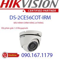 Camera HD-TVI Dome hồng ngoại 1.0 Megapixel HIKVISION DS-2CE56C0T-IRM