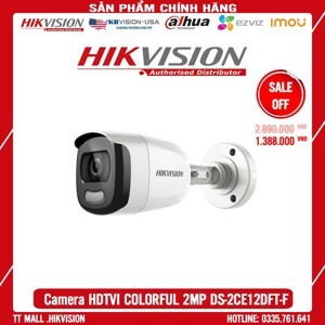 Camera HD-TVI Hikvision DS-2CE12DFT-F - 2MP